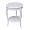 International Concepts Round Cambria  End Table, 18 W, 18 L, 24 in H, Wood, White OT08-18R-18 - alternate 5